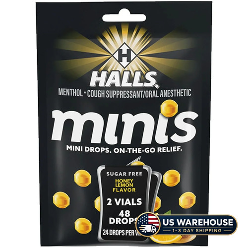Halls minis honey lemon flavor - halls,
